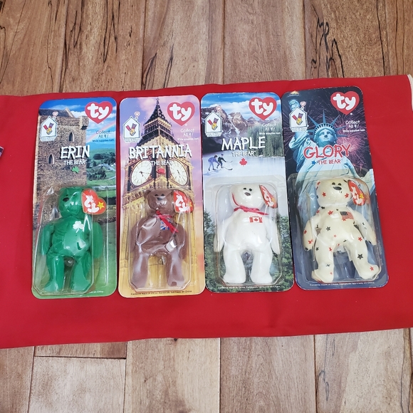 4 PC PEXTREMELY RARE BRITANIA GLORY Donalds 1999 error TY Beanie Babies Vintage - Picture 14 of 14